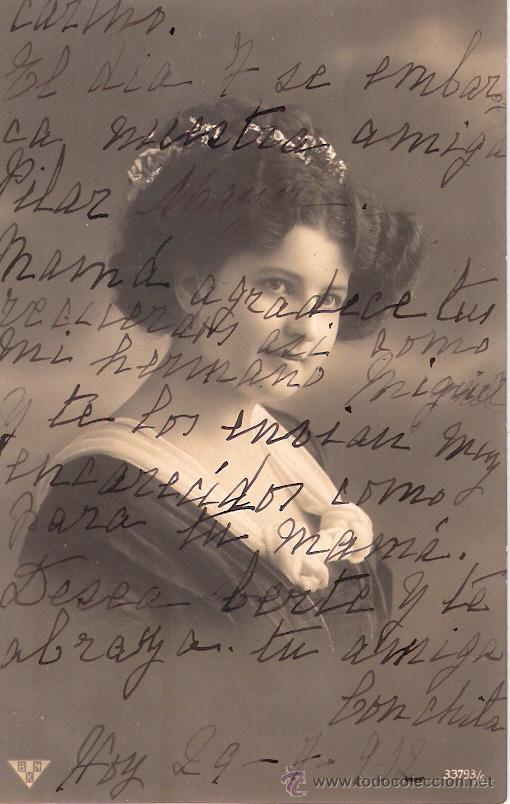 Postais: TARJETA POSTAL ANTIGUA DE MUJER. N&ordm; 33793/6.