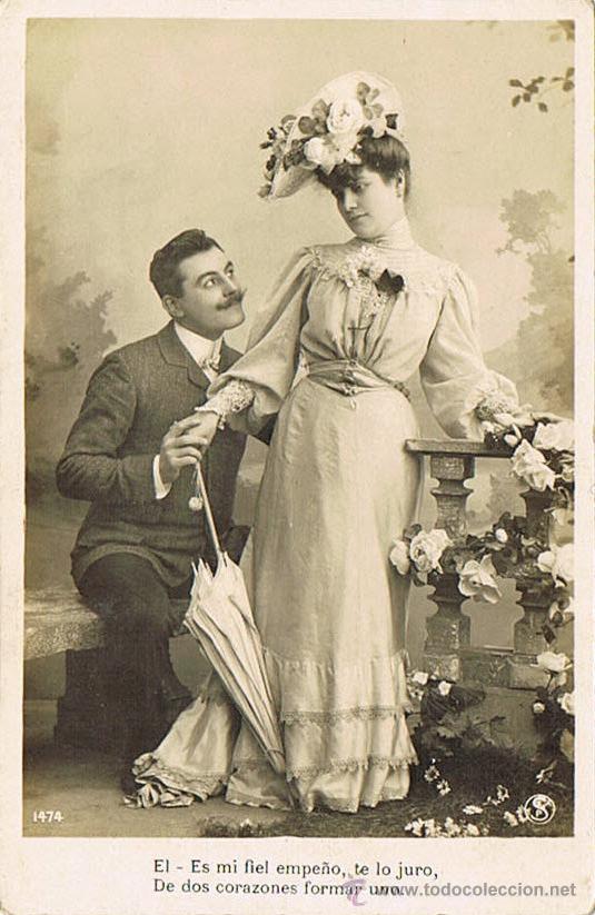 Postais: TARJETA POSTAL ANTIGUA, TEM&Aacute;TICA, GALANTES Y MUJERES