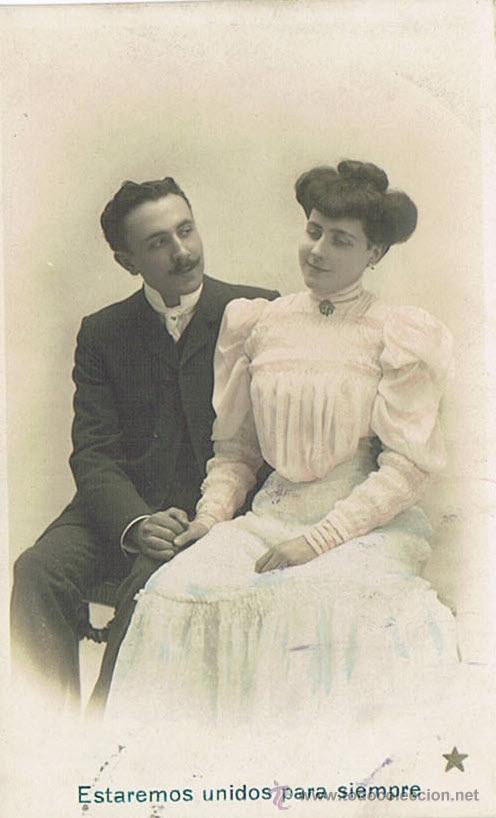 Postales: TARJETA POSTAL ANTIGUA, TEM&Aacute;TICA, GALANTES Y MUJERES, 27 OCTUBRE 1.905