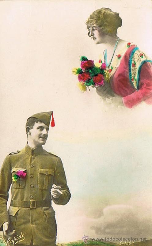 Postales: TARJETA POSTAL ANTIGUA, TEM&Aacute;TICA, GALANTES Y MUJERES, 25 SEPTIEMBRE 1.931