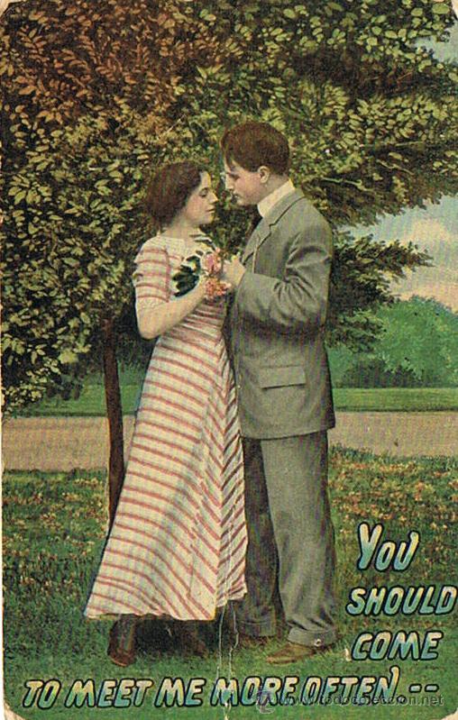 Postales: TARJETA POSTAL ANTIGUA, TEM&Aacute;TICA, GALANTES Y MUJERES