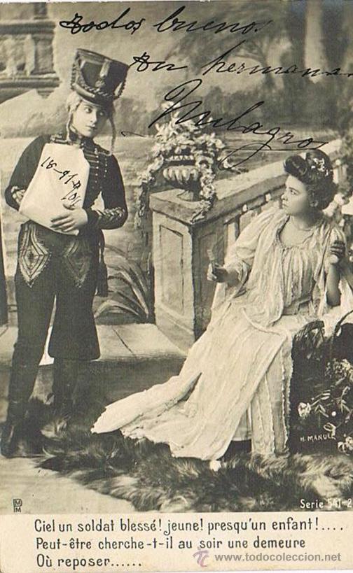 Postales: TARJETA POSTAL ANTIGUA, TEM&Aacute;TICA, GALANTES Y MUJERES, 22 NOVIEMBRE 1.904