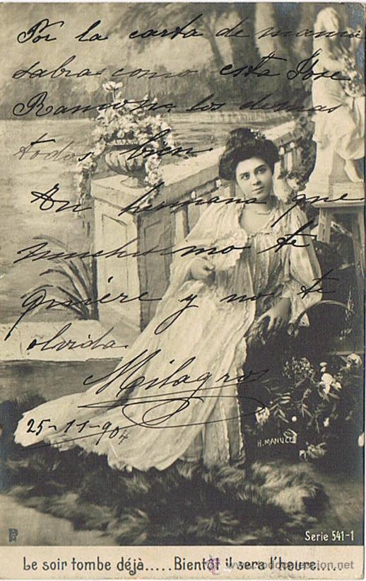 Cartes Postales: TARJETA POSTAL ANTIGUA, TEM&Aacute;TICA, GALANTES Y MUJERES, 25 NOVIEMBRE 1.904