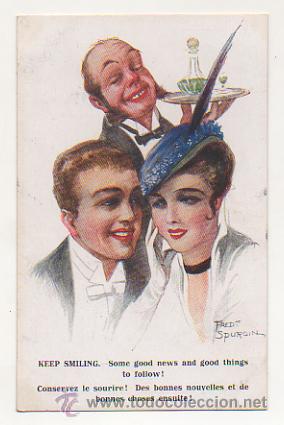 Postales: POSTAL ILUSTRADA. FREDI SPURGIN. PAREJA. (CH&Eacute;RIE SERIES)