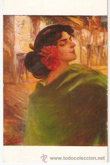 Postais: ANDALUCIA . G.COLLOT n&ordm; 1414. Carmencita. S:P:A: . Litografica- Escrita - V i B