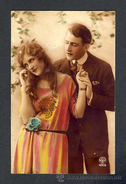 Postkarten: Postal romantica. Pareja. Coloreada (Ed.A.Noyer num.4003)