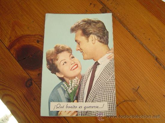 Postais: Bonita postal rom&aacute;ntica a&ntilde;os 60