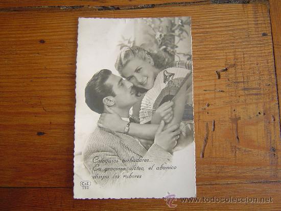Postais: Bonita postal rom&aacute;ntica . A&ntilde;os 50