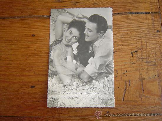 Postales: Bonita postal rom&aacute;ntica . - Foto 1