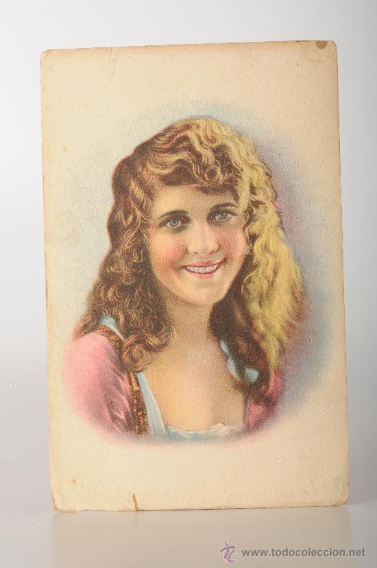 Cartoline: Postal retrato de una mujer,