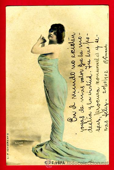 Postales: POSTAL, ARTISTA, CUPLETISTA , ORIGINAL, ANTIGUA, E. DE VERE,    P60956