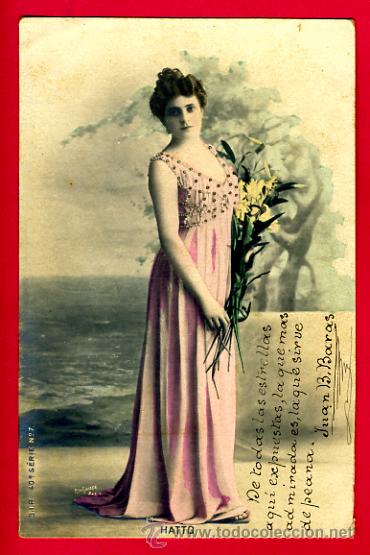 Postcards: POSTAL, ARTISTA, CUPLETISTA , ORIGINAL, ANTIGUA, HATTO,    P60962