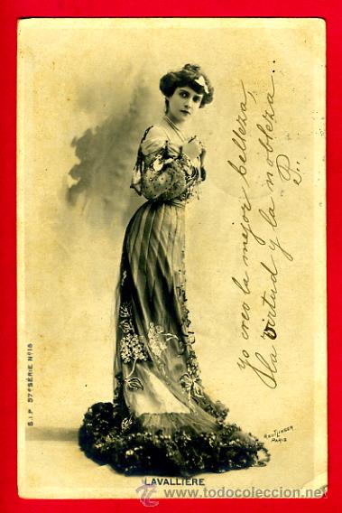 Postcards: POSTAL, ARTISTA, CUPLETISTA , ORIGINAL, ANTIGUA, LAVALLIERE,    P60964