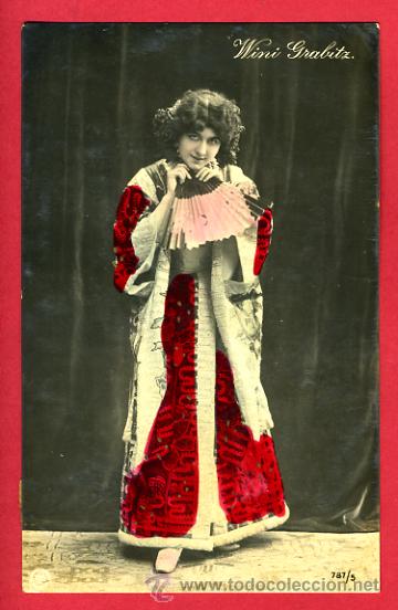 Postcards: POSTAL, ARTISTA, CUPLETISTA , ORIGINAL, ANTIGUA, WINI GRABITZ,    P60965