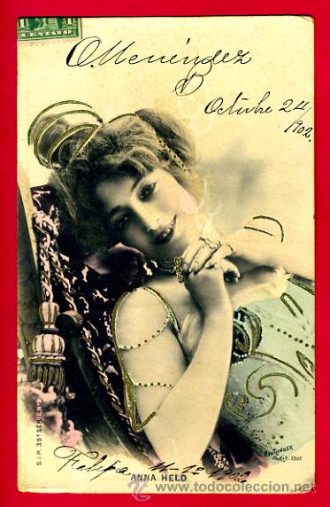 Postcards: POSTAL, ARTISTA, CUPLETISTA , ORIGINAL, ANTIGUA, ANNA HELD,    P60970
