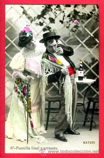 Cartes Postales: POSTAL, ARTISTA, CUPLETISTA , ORIGINAL, ANTIGUA, PUNTILLA FINAL Y ARRASTRE,    P60987