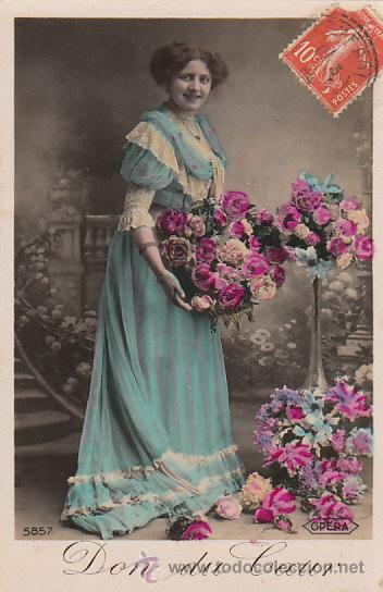 Postales: regalo del coraz&oacute;n, circulada en 1909 - Foto 1