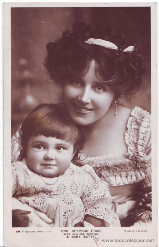 Cartoline: Actris Ellaline Terriss con su hija (Rotary; 164 Y)