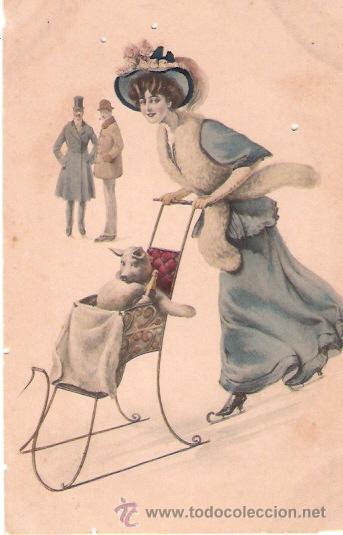 Cartes Postales: TARJETA POSTAL. GALANTES Y MUJERES. N&ordm; 475. ED. M. MUNK VIENNE.