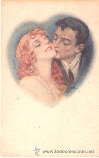 Cartes Postales: TARJETA POSTAL. GALANTES Y MUJERES. N&ordm; 103-3. UFF. REV. STAMPA. MILANO