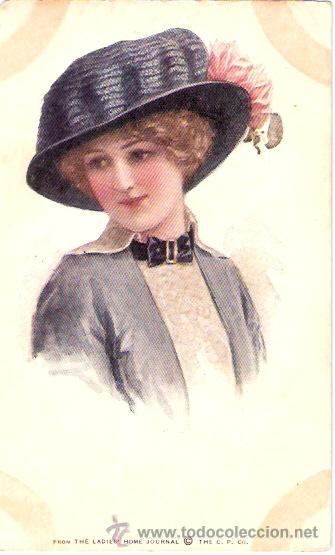 Postkarten: TARJETA POSTAL. GALANTES Y MUJERES. FROM THE LADIES&acute;HOME JOURNAL. C. P. CO.