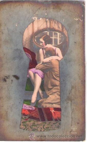 Cartoline: TARJETA POSTAL. GALANTES Y MUJERES. N&ordm; 1855. A. NOYER.