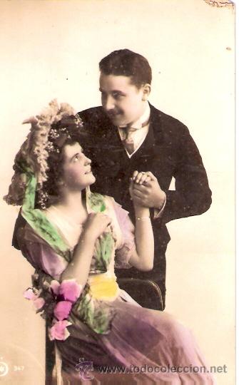 Cartoline: TARJETA POSTAL. GALANTES Y MUJERES. N&ordm; 347.