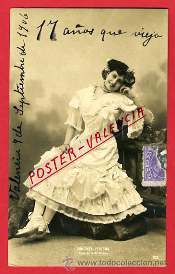 Cartes Postales: POSTAL ACTRIZ CANTANTE CUPLETISTA, CONCHITA LEDESMA ,ORIGINAL ANTIGUA ,P66693