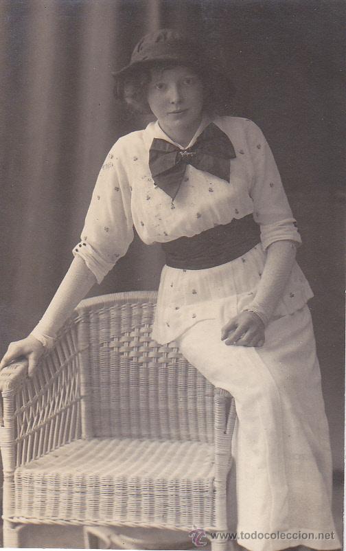 Cartoline: Postal antigua , mujer , moda, 8
