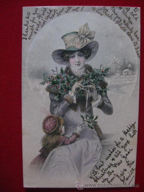 Postais: POSTAL MUJER Y NI&Ntilde;A. PRINCIPIO 1900