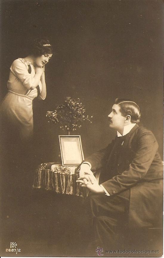 Cartoline: PRECIOSA POSTAL ROMANTICA ANTIGUA (Principios 1900)