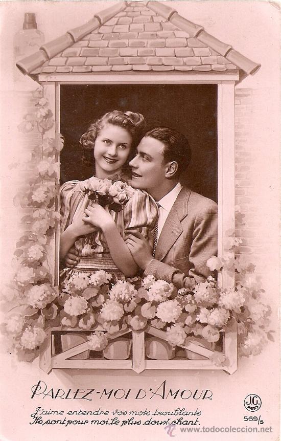 Cartoline: POSTAL ROMANTICA FRANCESA (A&Ntilde;OS 20) CON VERSO ORIGINAL AL DORSO