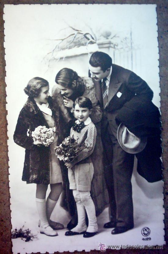 Postales: POSTAL FRANCESA, PAREJA CON NI&Ntilde;OS - Foto 1