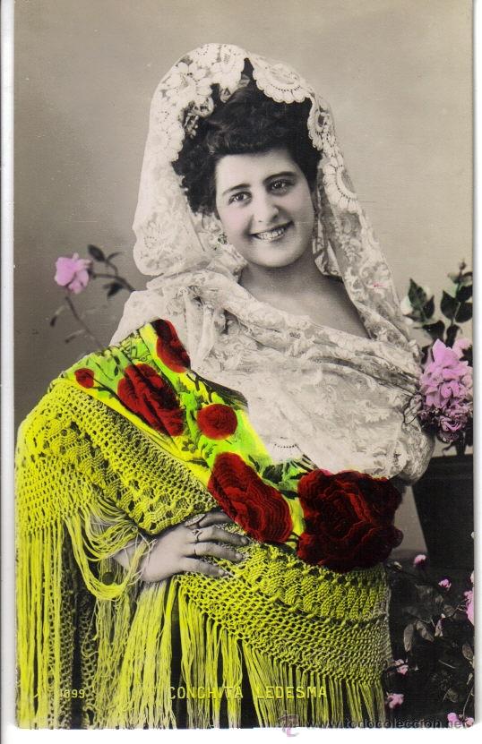 Postales: TARJETA POSTAL DE LA ARTISTA CONCHITA LEDESMA.