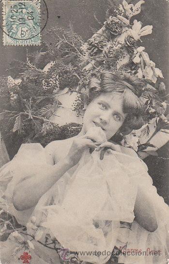 Postales: encanto florido, circulada en 1904 - Foto 1