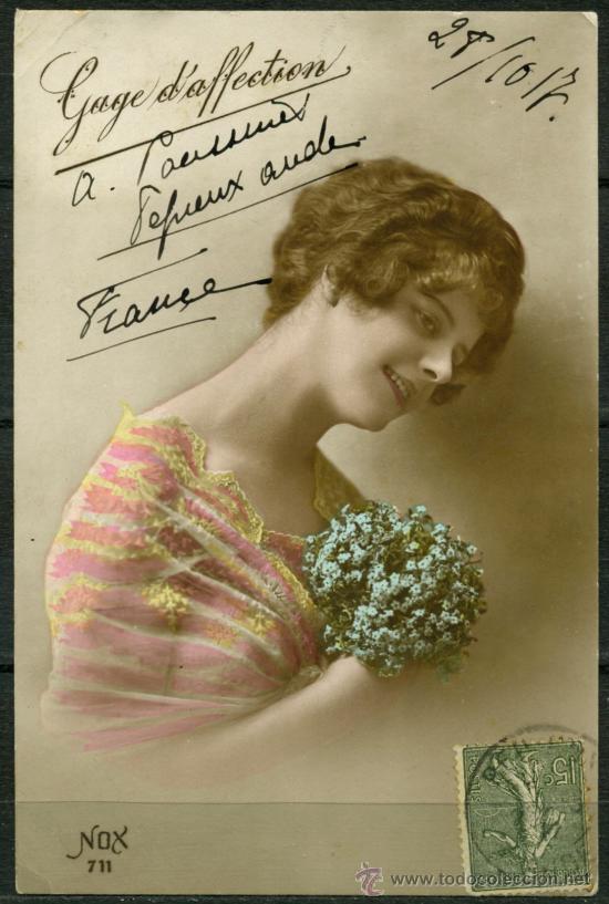 Cartoline: Postal Antigua Francesa &ndash; Se&ntilde;orita