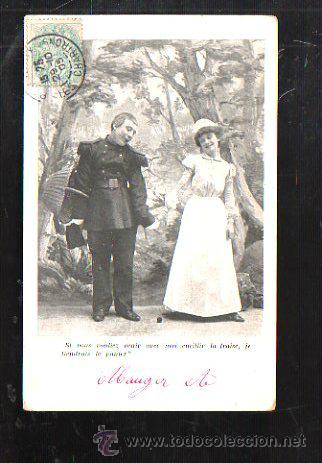 Postkarten: TARJETA POSTAL DE GALANTES Y MUJERES. FRANCESA.