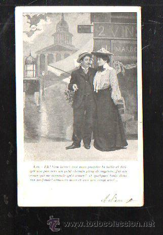 Postkarten: TARJETA POSTAL DE GALANTES Y MUJERES. FRANCESA.
