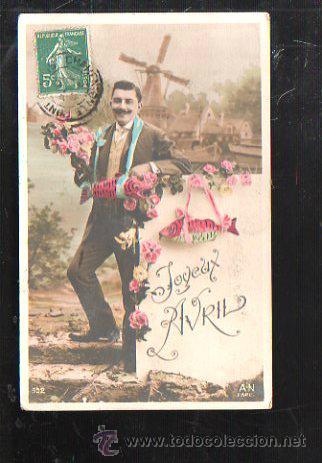 Postais: TARJETA POSTAL DE GALANTE. JOYEUX AVRIL. PARIS.