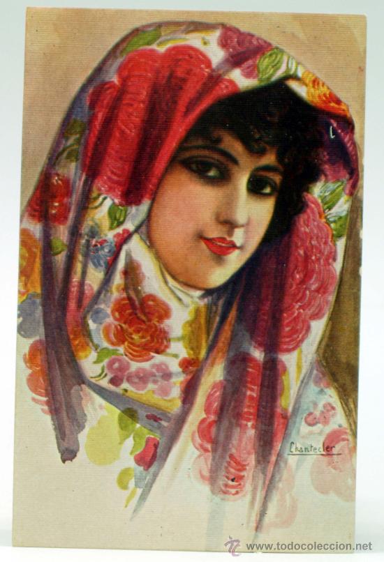 Postales: Postal dibujo Chantecler Mantones n&ordm; 445 Ed Victoria Coll Salieti a&ntilde;os 20 sin circular