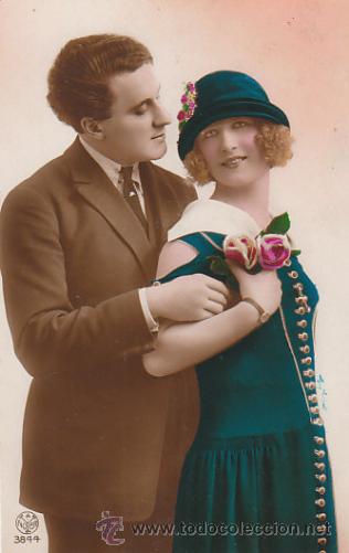 Postales: novios, escrita en 1924 - Foto 1