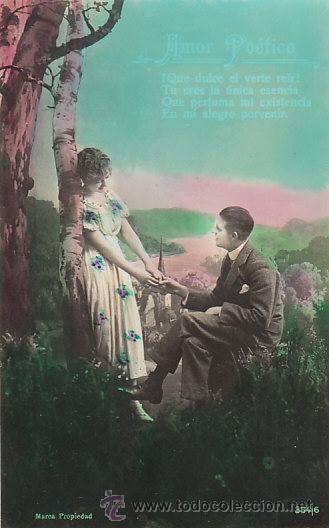 Postales: Amor poetico, escrita en 1920 - Foto 1