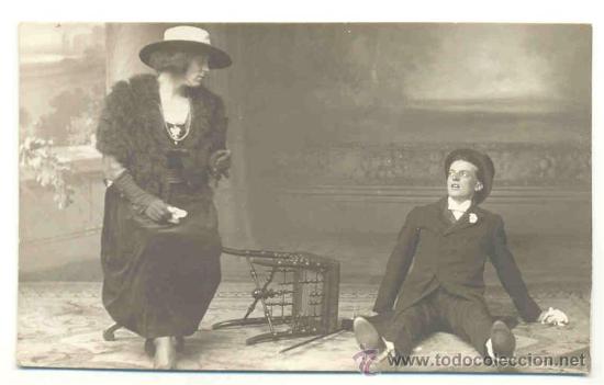 Postales: Postal c&oacute;mica .. Escrita 1919 - Foto 1