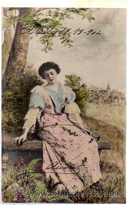 Postais: TARJETA POSTAL MUJER, GREY