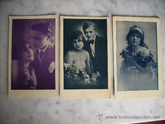 Postais: TRES ANTIGUAS FOTOS DE &iquest; ACTRICES,ACTORES,CINE ?-ESCRITAS EN 1932,SIN CIRCULAR-TAMA&Ntilde;O POSTAL