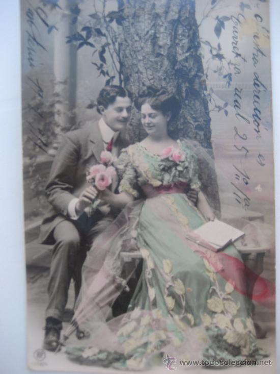 Postales: Pareja. Circulada 1911 - Foto 1