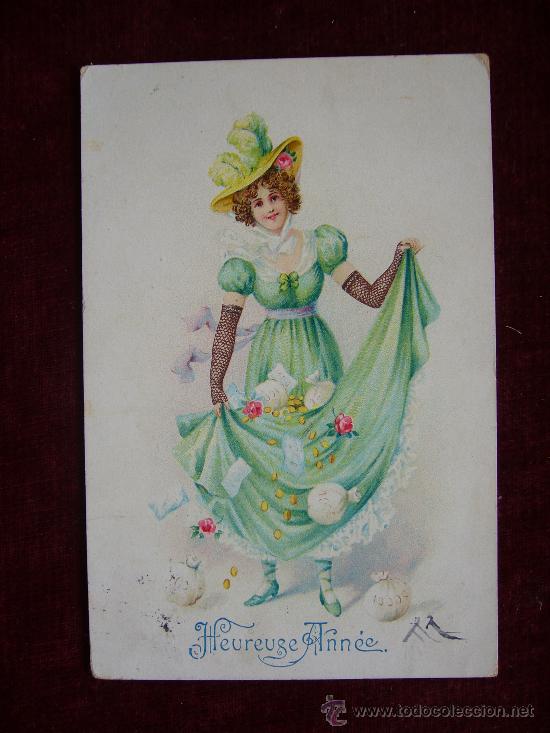 Postales: Postal Rom&aacute;ntica Mujer. Serie 2025. A&ntilde;o 1903. Heurese Ann&eacute;e.
