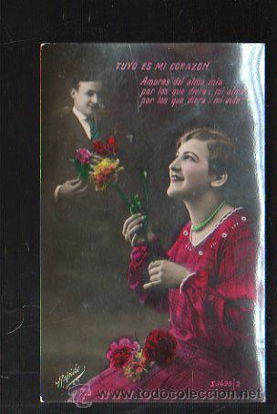 Postais: TARJETA POSTAL DE MUJER. ROMANTICA. TUYO ES MI CORAZON. RAPIDE S.1495 / 2