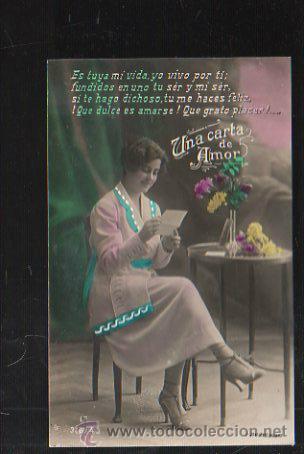 Postais: TARJETA POSTAL DE MUJER. MOTIVO ROMANTICO. UNA CARTA DE AMOR. 316 / 4