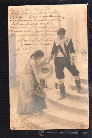 Postais: TARJETA POSTAL DE MUJERES - MOTIVO ROMANTICO. J.M PARIS